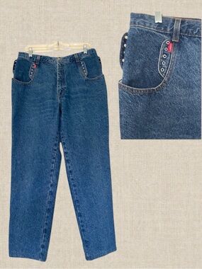Vintage 90s Cobra Jeans Grommet Canada 100% Cotton High Rise Straight Leg Fits M